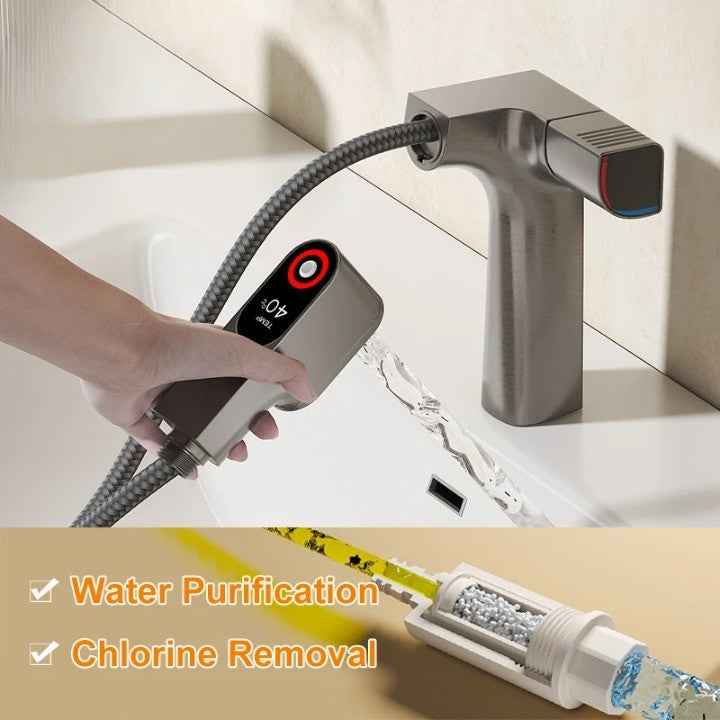 Pull-Out Water Filter LED Temperature Control Faucet