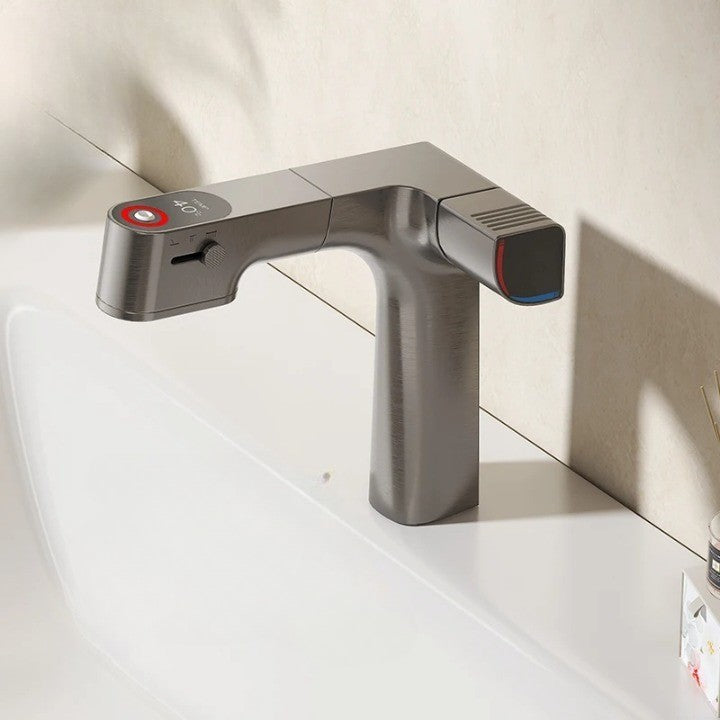 Pull-Out Water Filter LED Temperature Control Faucet - Image 0