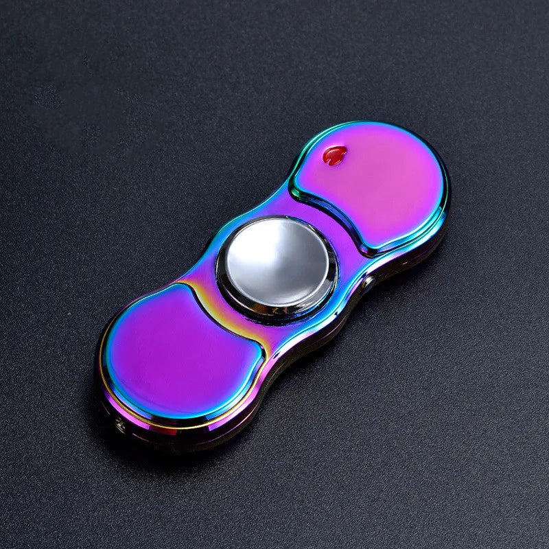 Metal Rechargeable Colorful Light Fidget Spinner Lighter