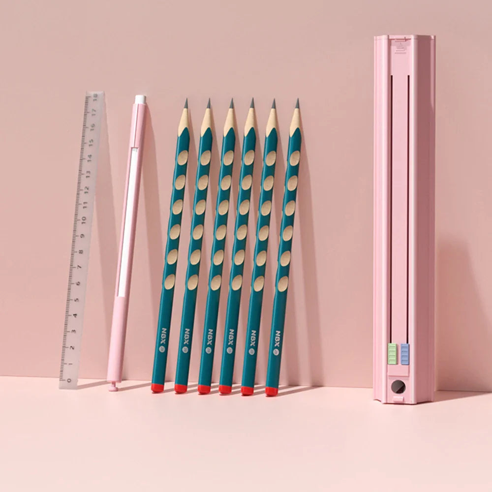 Slim Portable Multifunctional Ruler Pencil Holder - Image 5