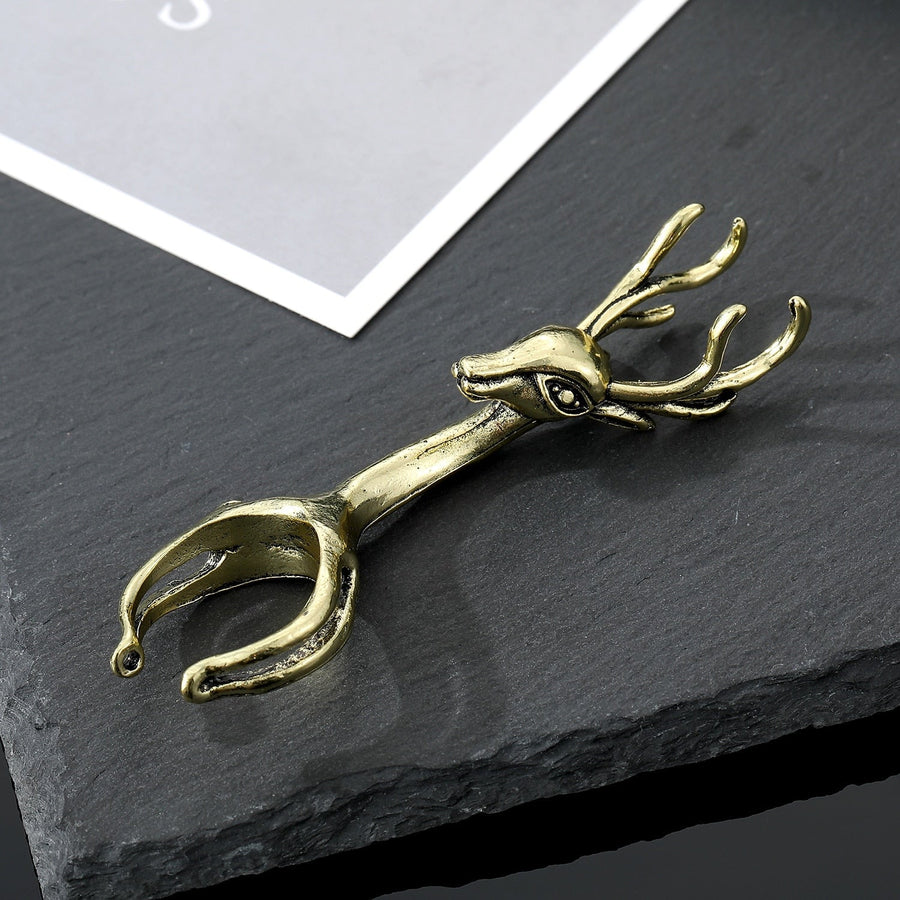 Retro Mystical Time Brass Dragon Ring - Image 6