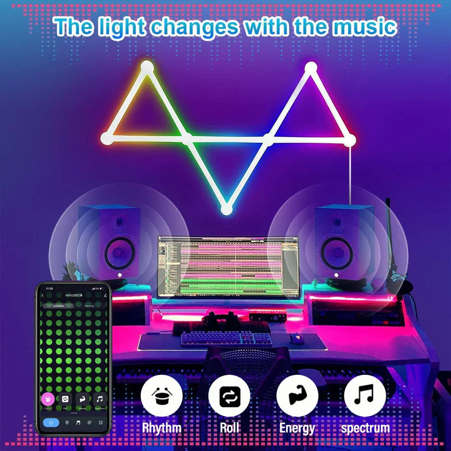 Smart Mosaic DIY Ambient Intelligent App Control Wall Lamp - Image 4