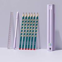 Slim Portable Multifunctional Ruler Pencil Holder - Image 7