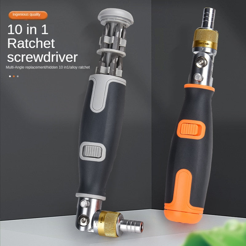 10in1 Multi-Angle Portable Ratchet Screwdriver