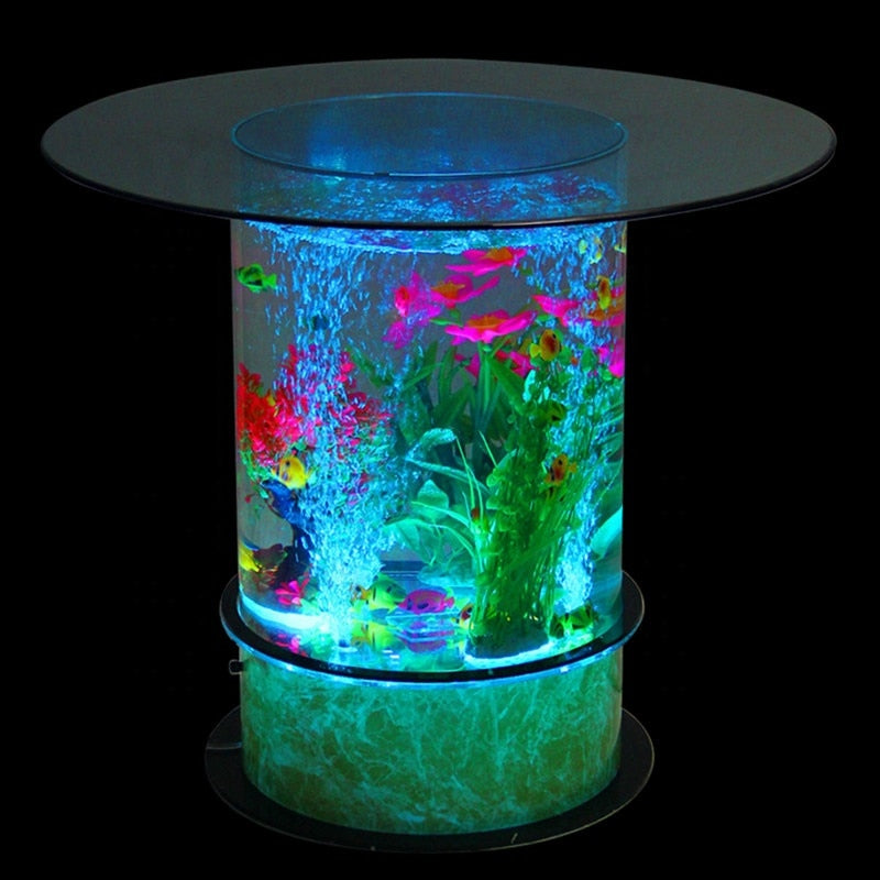 Elegant LED Magic Water Bubble Round Table