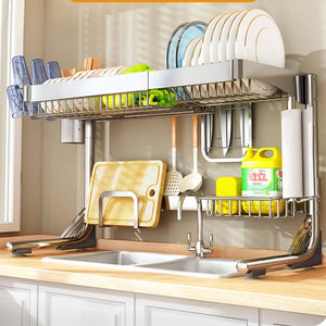 Stainless Steel Sink Dish Storage Countertop Organizer - Image 0