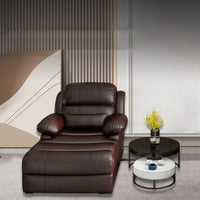 Premium Italian Leather Reclining Lounge Chair - Image 0