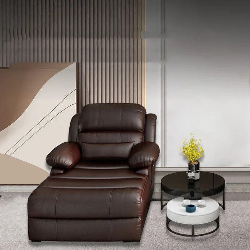 Premium Italian Leather Reclining Lounge Chair - Image 0
