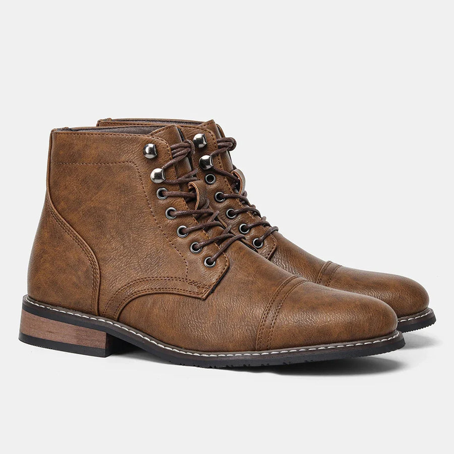 Timeless Vintage Leather Lace-Up Everyday Casual Boots - Image 8