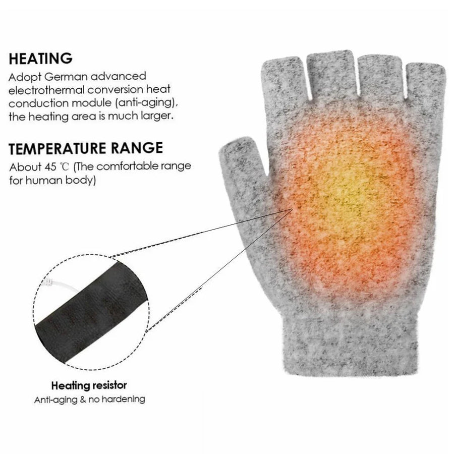 USB Rechargeable Warm Wave Heated Gloves - Image 4