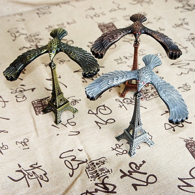 Retro Eagle Tower Balance Figurines - Image 2
