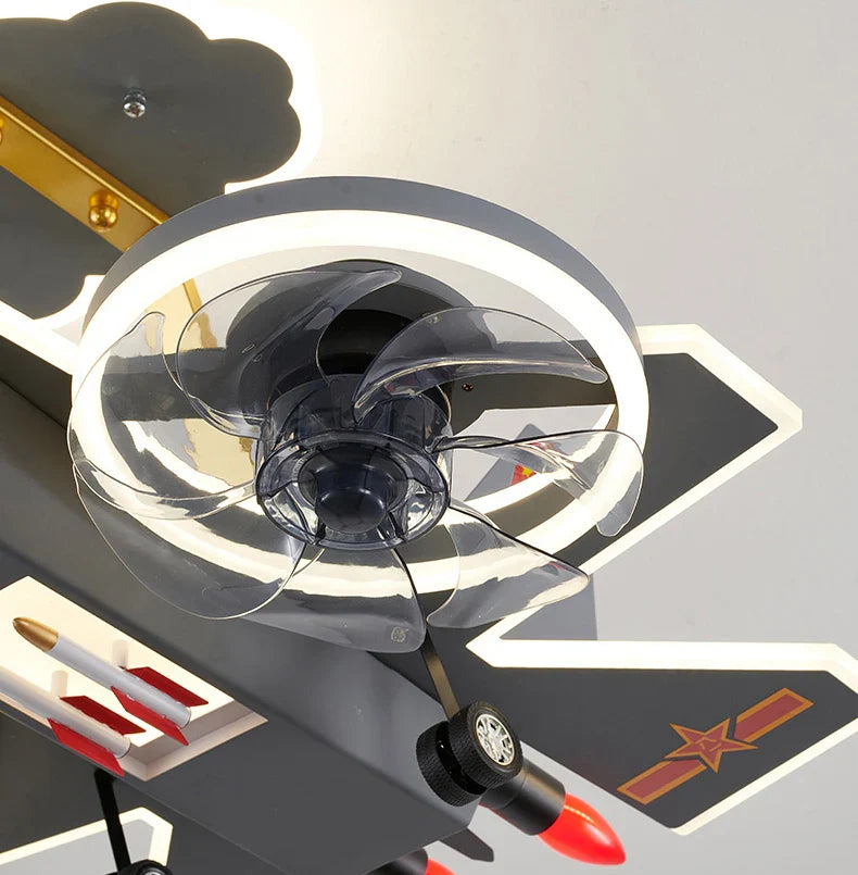 Kids Dream Jet Remote Control Ceiling Fan Light - Image 3