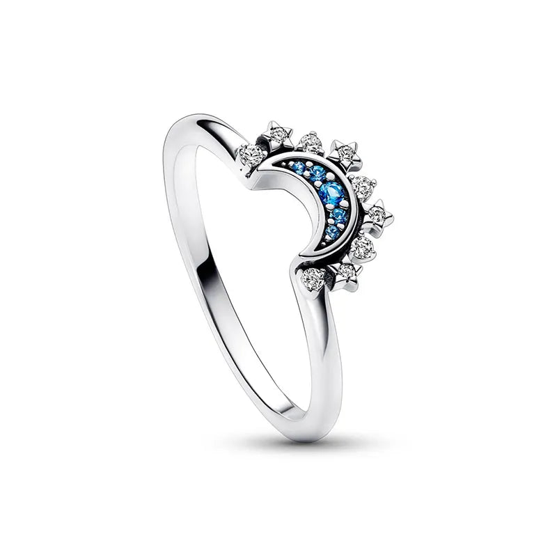 Celestial Sun and Moon Charm Sparkling Ring - Image 7