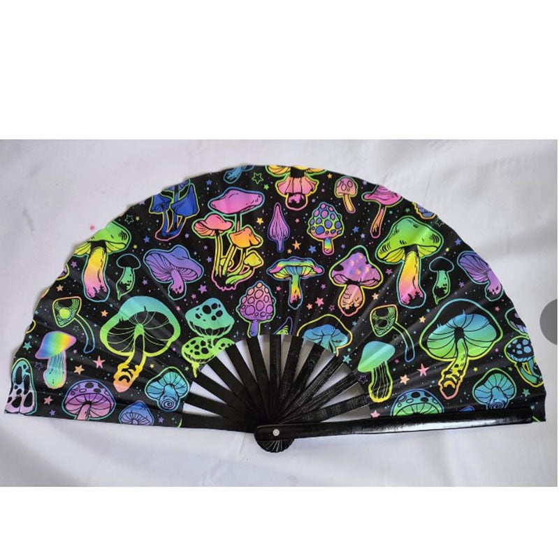 Reflective Japanese Style Folding Hand Fan - Image 5