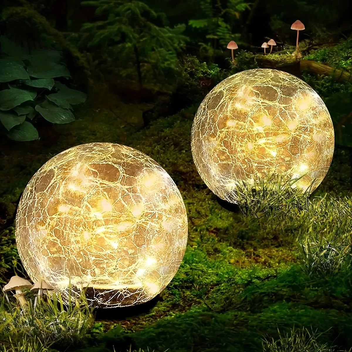 Solar-Powered Glass Ball Magical Garden Light - Image 0