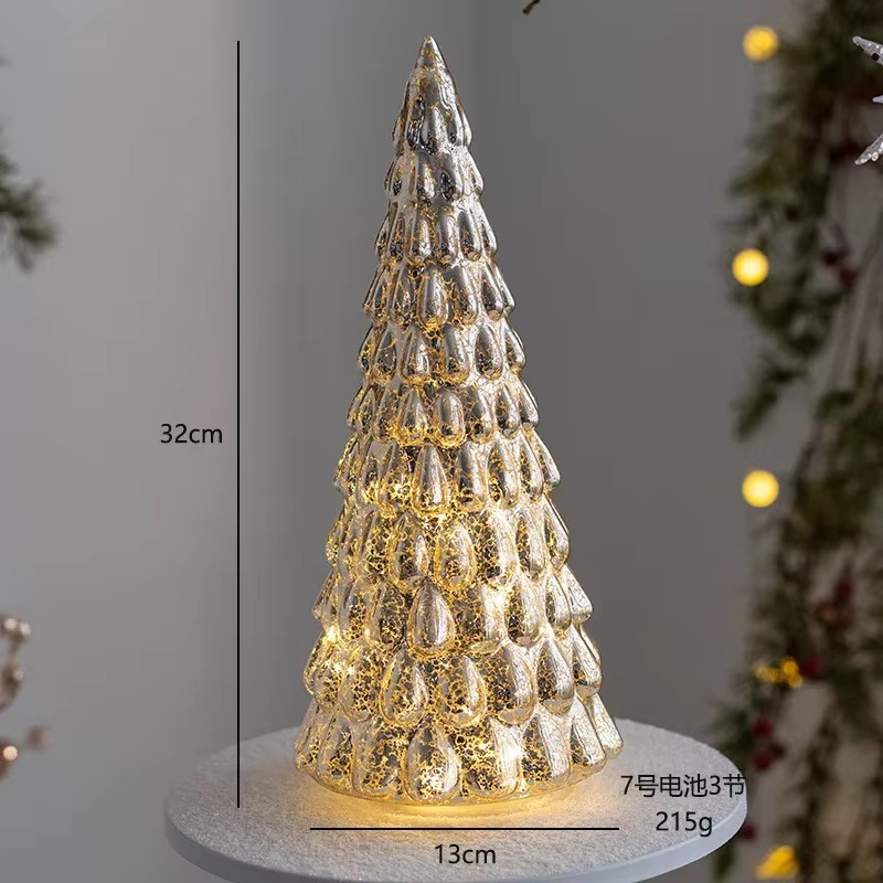 Christmas Time LED Frosted Glass Tree Lamp - Image 9