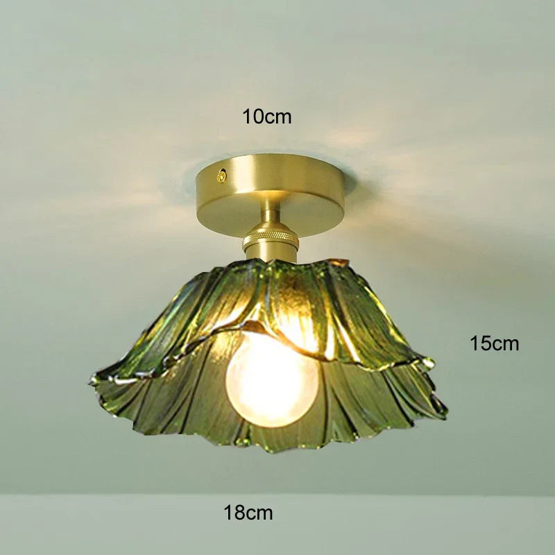Blush Bloom Vintage Glass Pendant Light