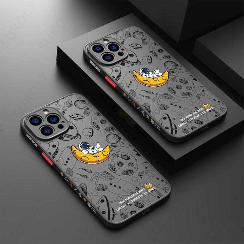 Space Road Relax Astronaut iPhone Case