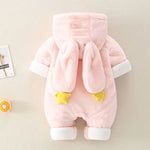 Winter Bunny Cozy Warm Baby Jumpsuit