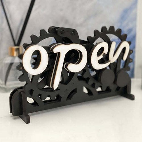 Wooden Double-Sided Reversible Open Closed Sign - Image 0
