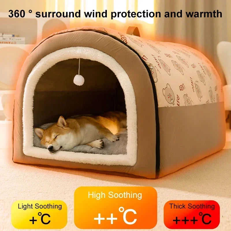 Warm Winter Cozy Washable Dog House - Image 2