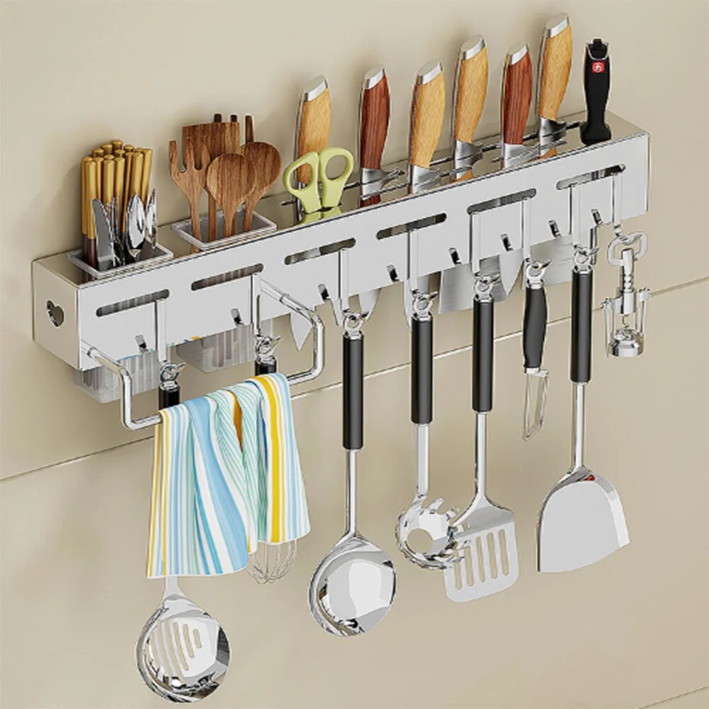 Modern Wall-Mounted Kitchen Organizer Tool Station