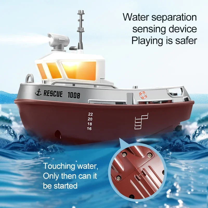 Mini Rescue Dual Motor Electric Toy Ship - Image 3