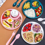 Portion Control Plate Divided Meal Planner Plate