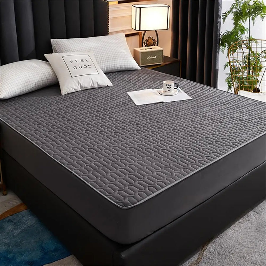 Waterproof Ultra-Soft Fitted Latex Mattress Pad Cover - Image 5