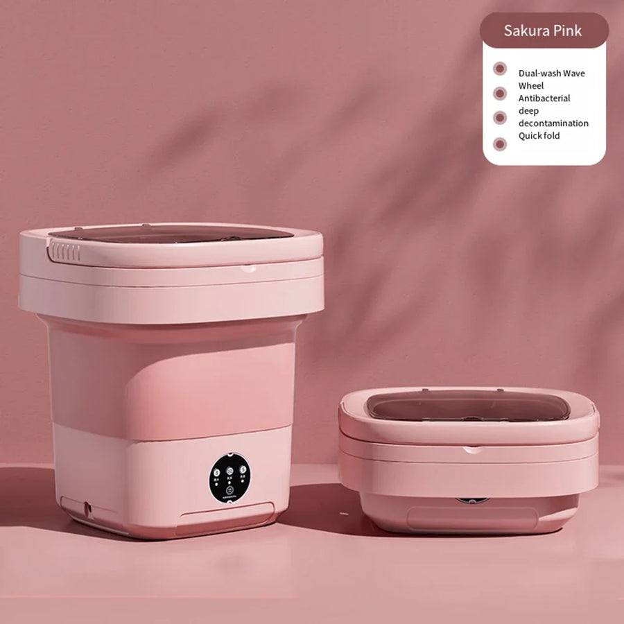 Compact Folding Ultrasonic Travel Laundry Washing Machine - Image 8