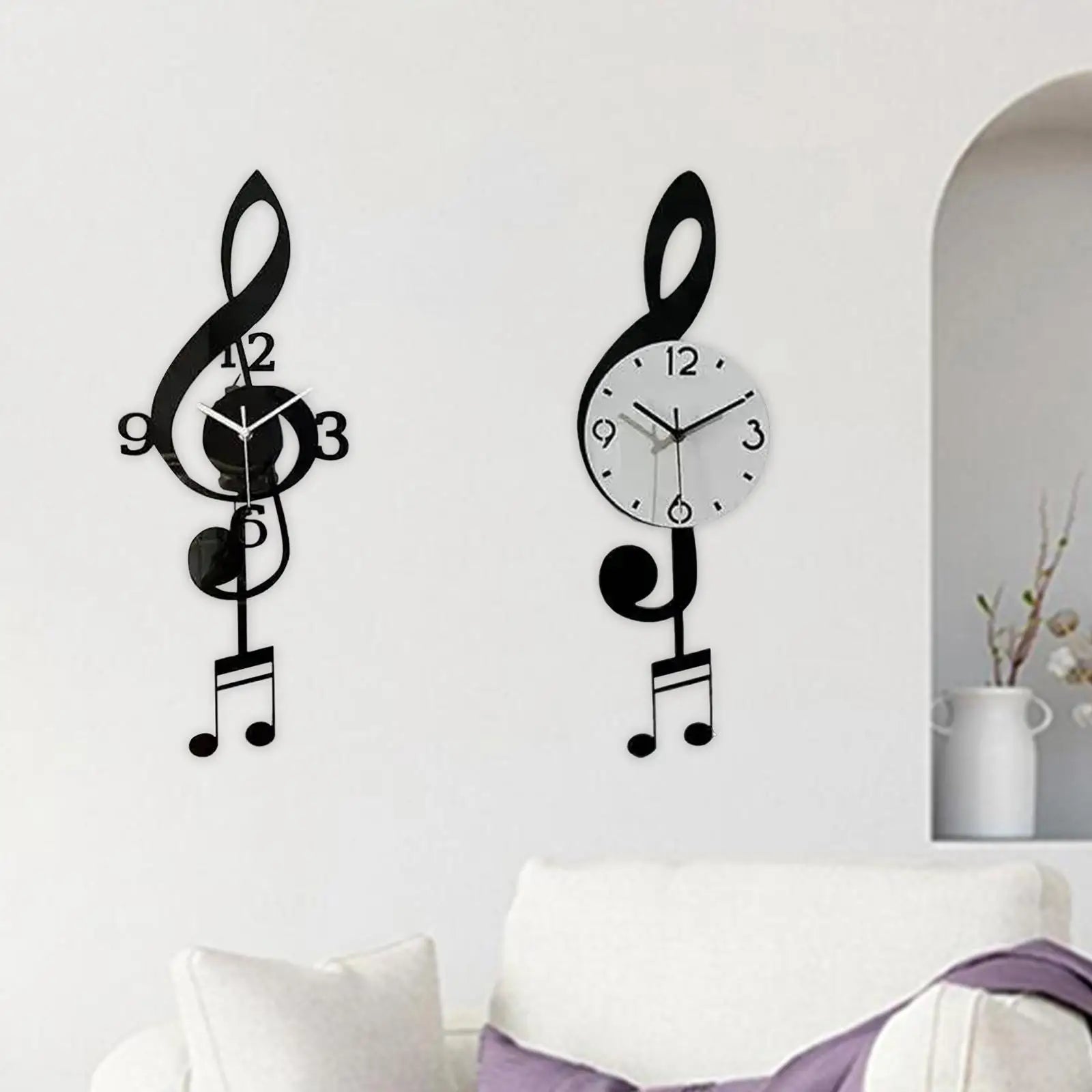 Musical Note Pendulum Wall Clock - Image 2