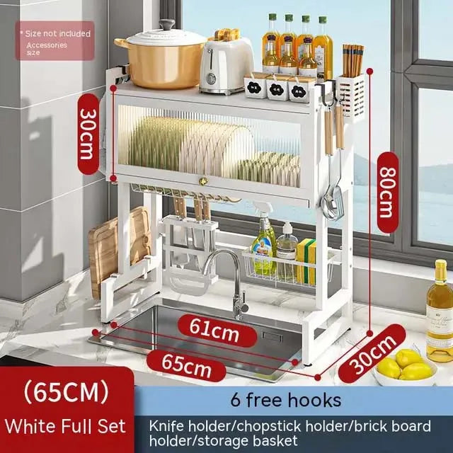 Modern Kitchen Over The Sink Organizer Dish Rack - Image 14
