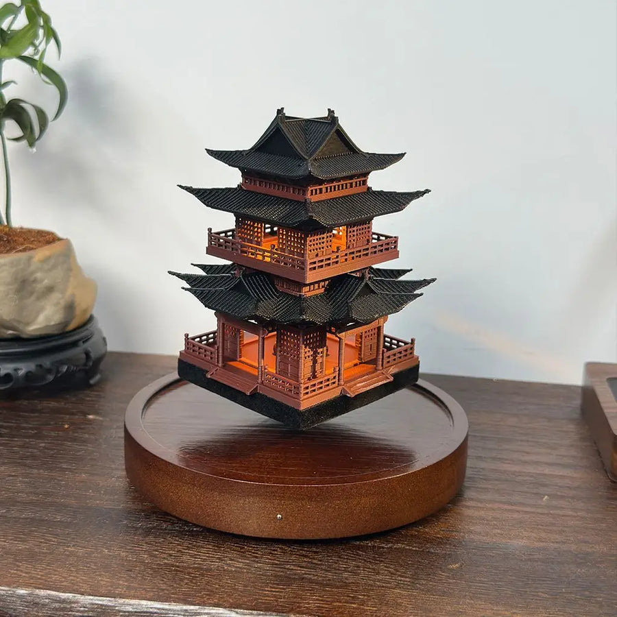 Levitating Pagoda Architectural Desk Decor - Image 0