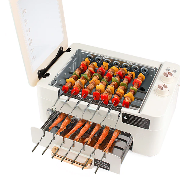 Smokeless Automatic Rotating Electric Oven Grill - Image 6