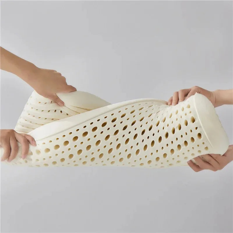 Therapeutic Cotton Cover Natural Latex Pillow - Image 1