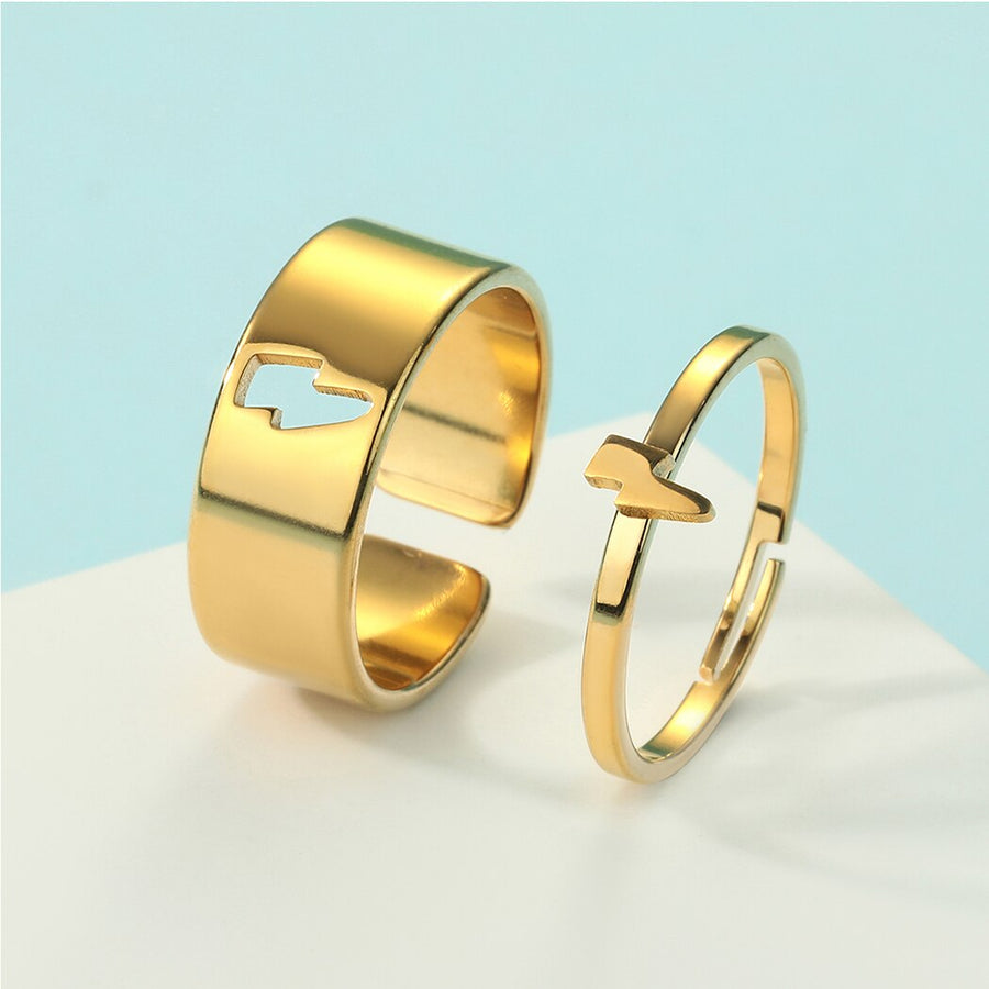 2pcs Together Forever Couple Rings - Image 8