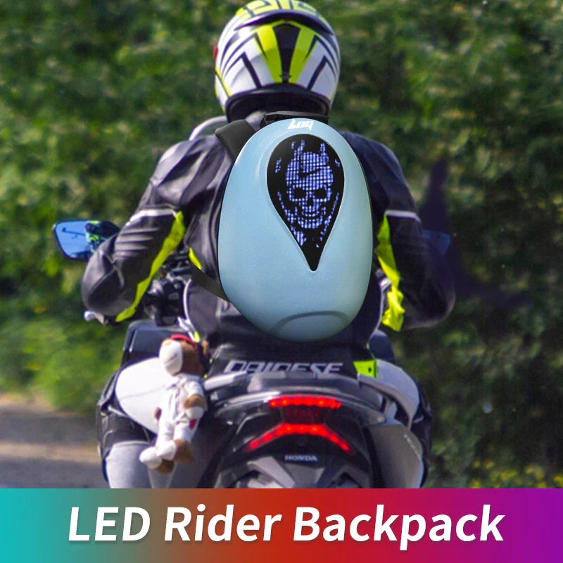 LED Smart Screen Fun Motorcycle Backpack - Image 3