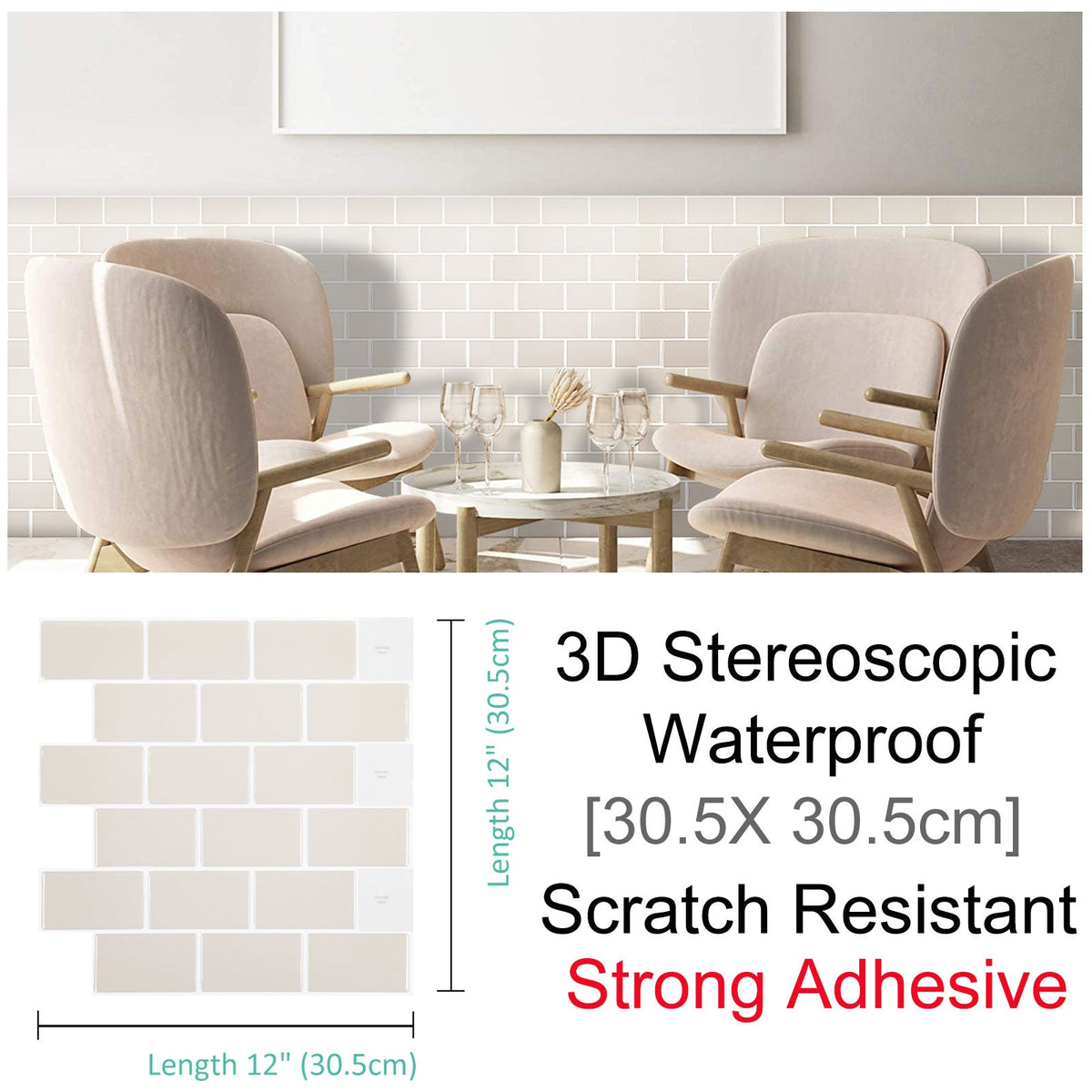 3D Self-Adhesive Hexagonal Wall Stickers