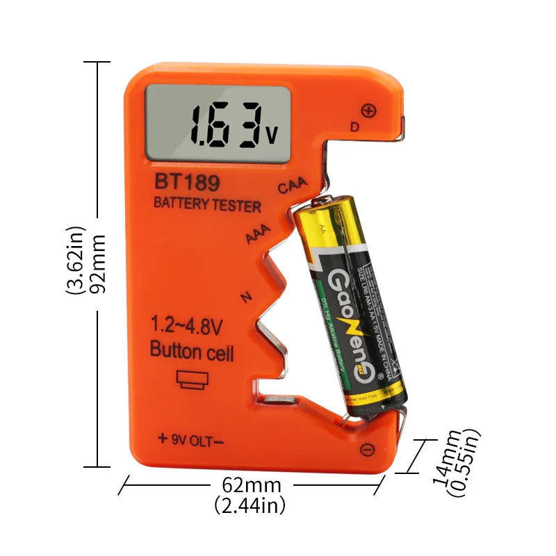 Power Scan LCD Display Battery Tester