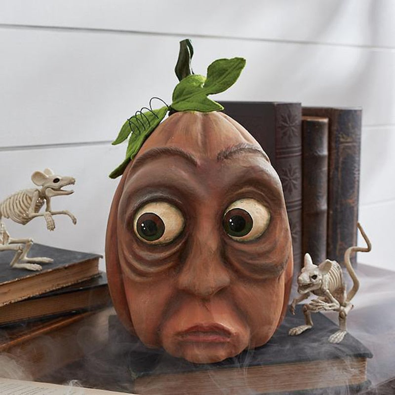 Expressive Pumpkin Faces Halloween Decoration - Image 6