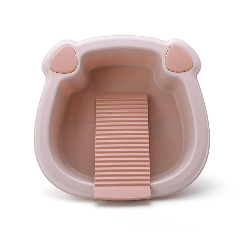 Thickened Plastic Integrated Washboard Compact Washbasin - Image 3