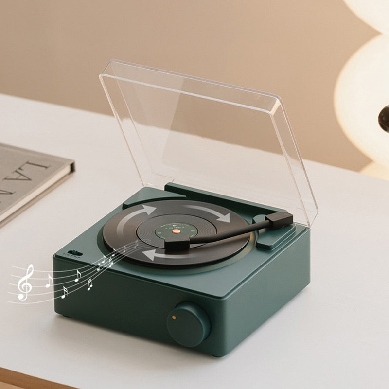 Vintage Vibes Mini Record Player Bluetooth Speaker - Image 8