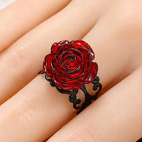 Gothic Dark Rose Ring - Image 5