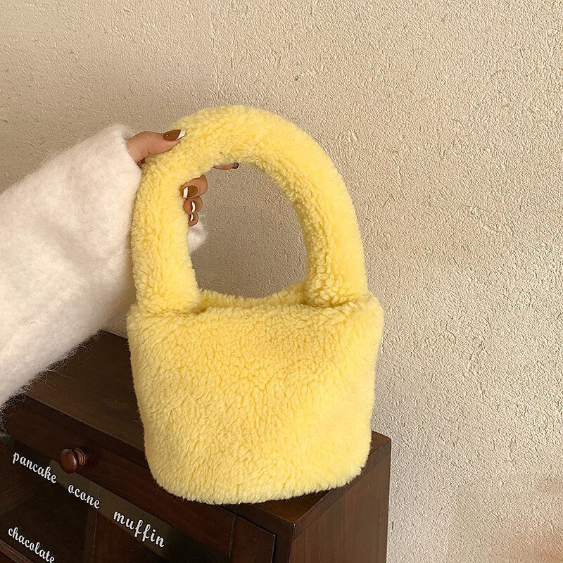 Cuddly Plush Mini Bucket Bag - Image 12