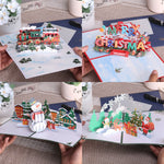 3D Pop-Up Cheerful Christmas Gift Cards