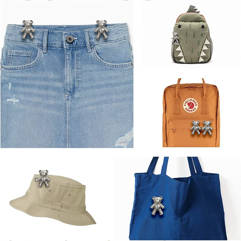 Adjustable Invisible Waist Bear Buckle Clippers - Image 3