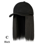 Knitted Long Hair Wig Beanie