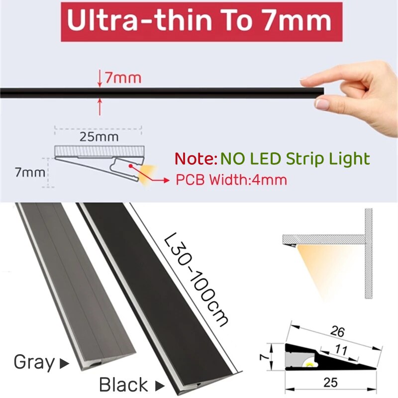 Invisible Surface Aluminum Thin Light Panel