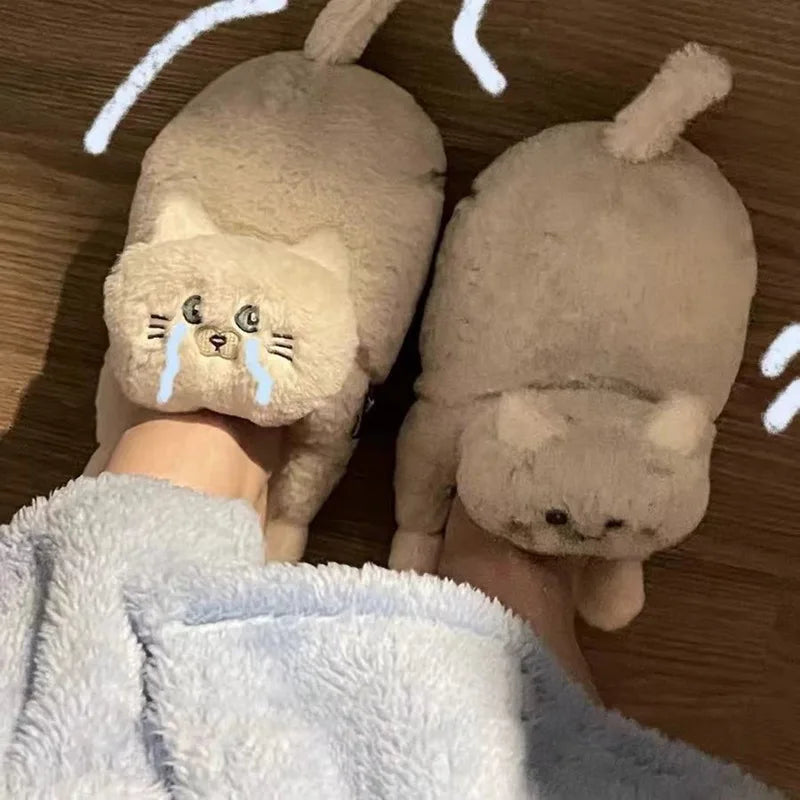 Cuddle Cat Plush Slippers