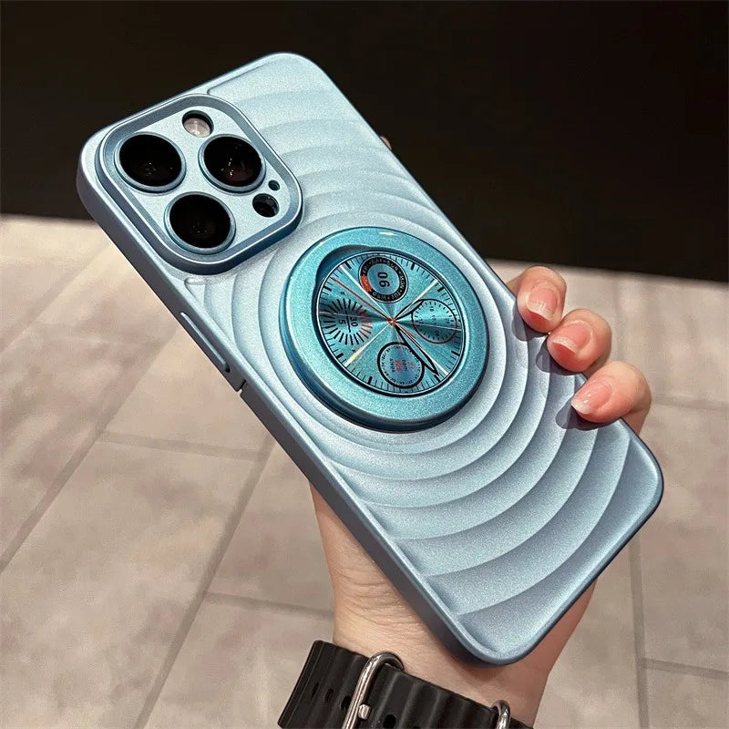 Clock Water Ripple Magsafe Bracket Phone Case - Image 9